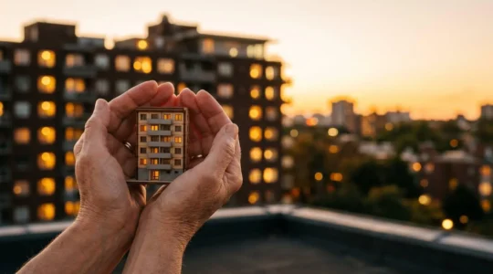 Propriétaire sécurisant son patrimoine immobilier avec une assurance adaptée